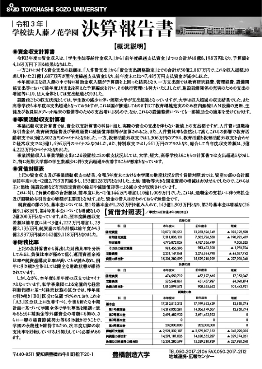 2021 決算報告号