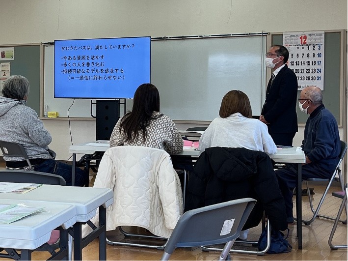地域力向上講座でかわきたバス沿線の魅力発見活動をしました キャリアプランニング科 伊藤ゼミナール