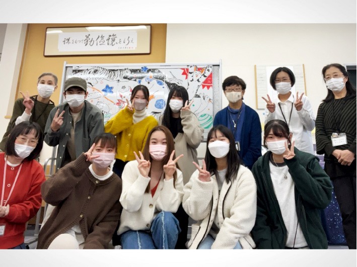 創造祭で学生有志スタッフと一緒に図書館イベントを行いました