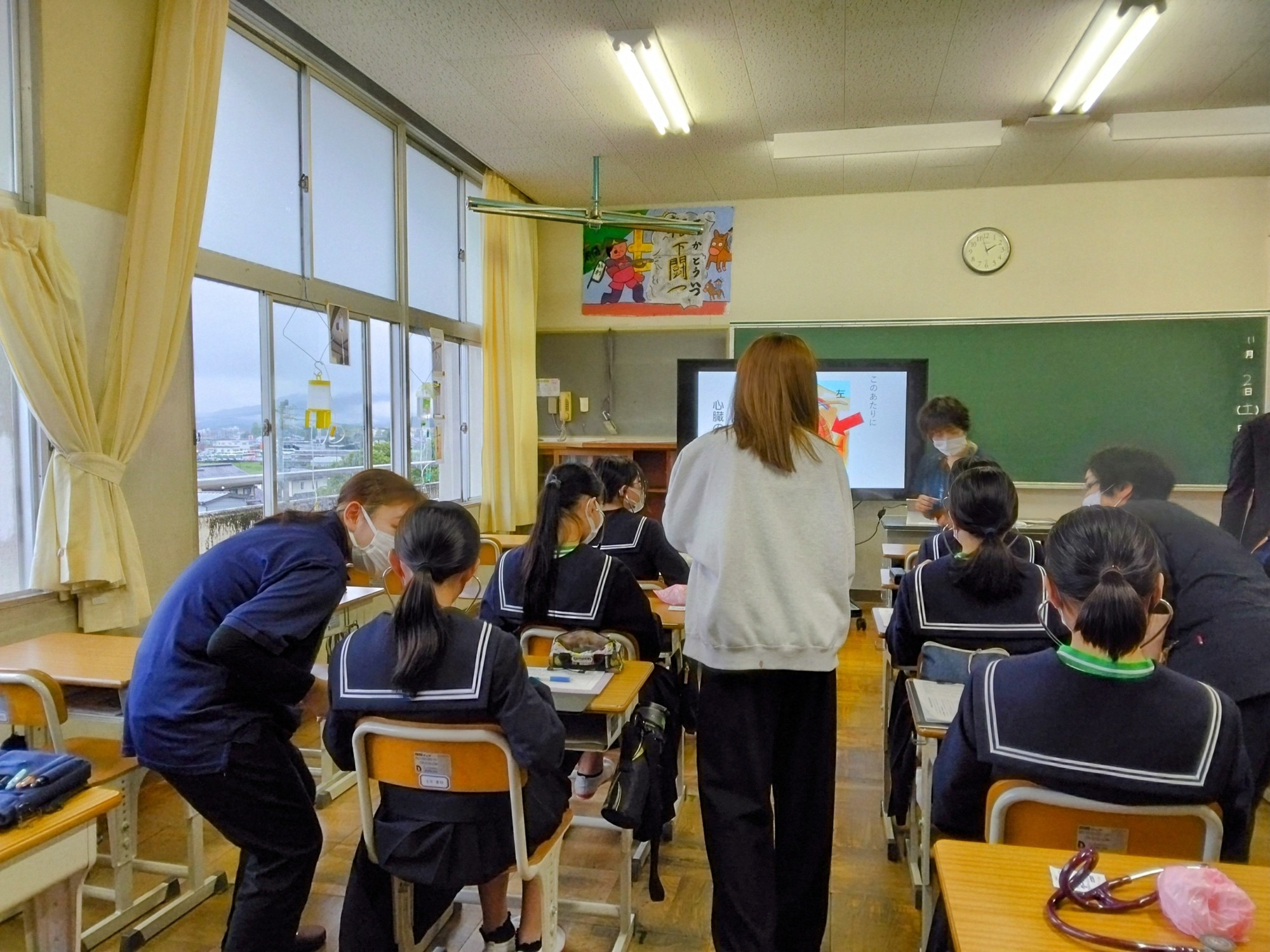 「共育の日：在宅医療と介護、福祉を考える会」(新城市)に看護学科の学生がボランティア参加しました