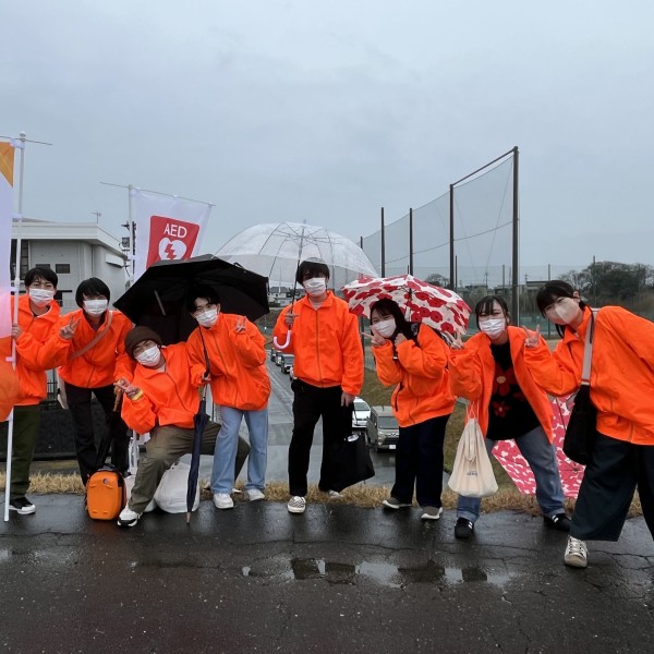 穂の国豊橋ハーフマラソンの救護ボランティアに本学学生が多数参加