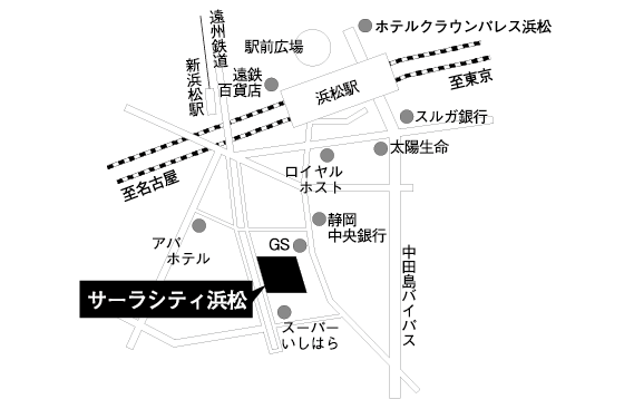 浜松会場（サーラシティ浜松）地図