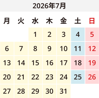 2026年04月のカレンダー